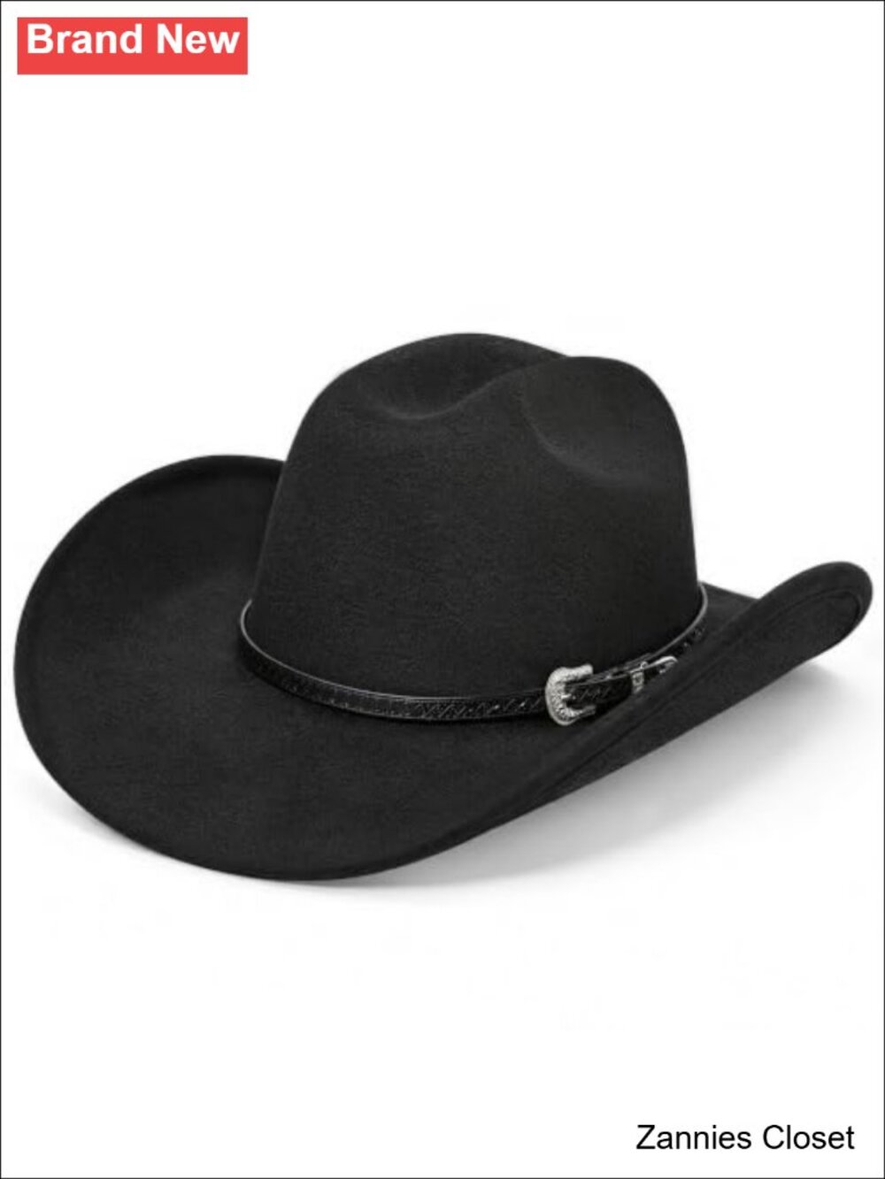🤠 Faux Wool Cowboy Hat Wide Brim Western Fedora